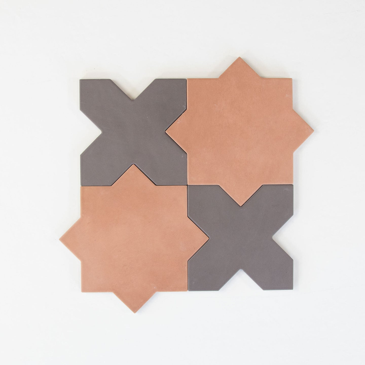 Star & Cross tiles terracotta matt