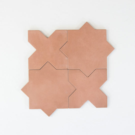 Star & Cross tiles terracotta matt