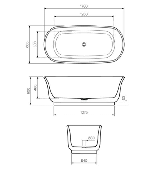 Hermitage freestanding bath