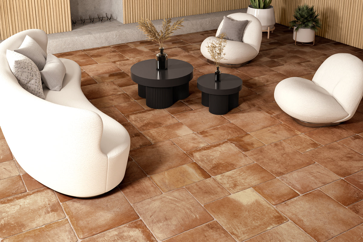Cotto French pattern terracotta