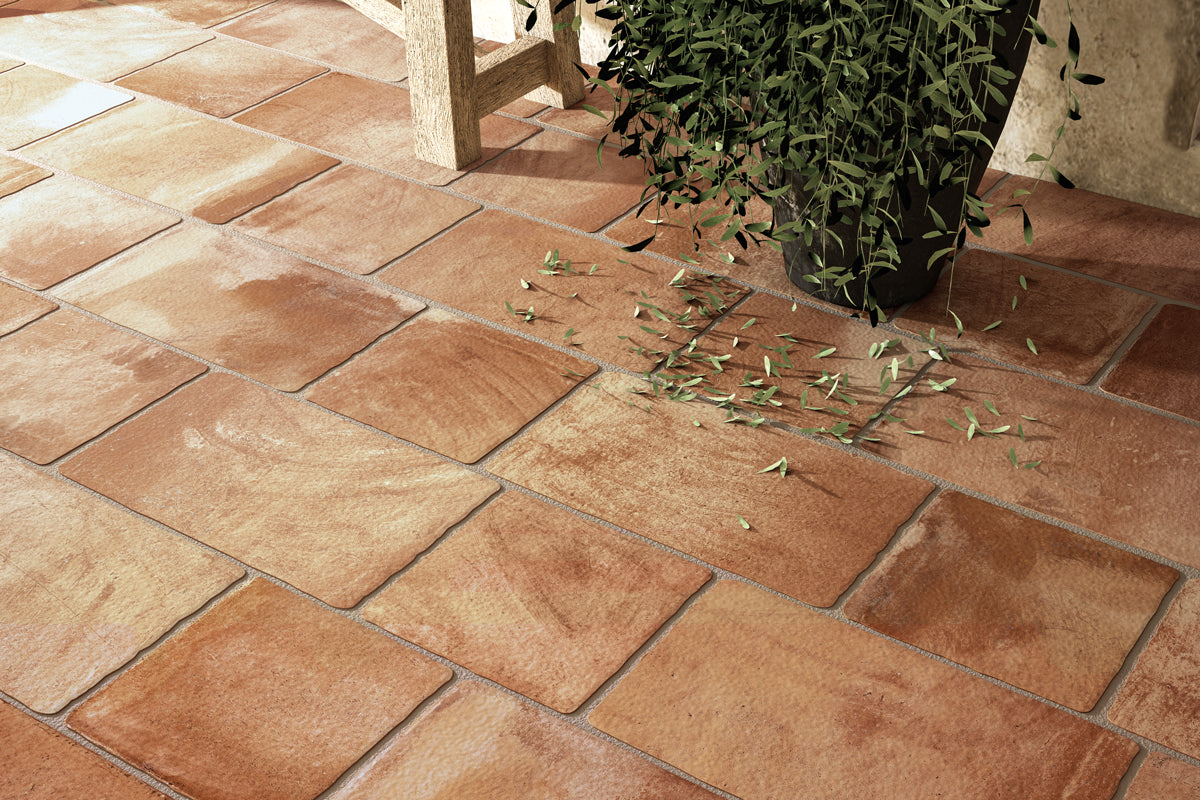 Cotto French pattern terracotta