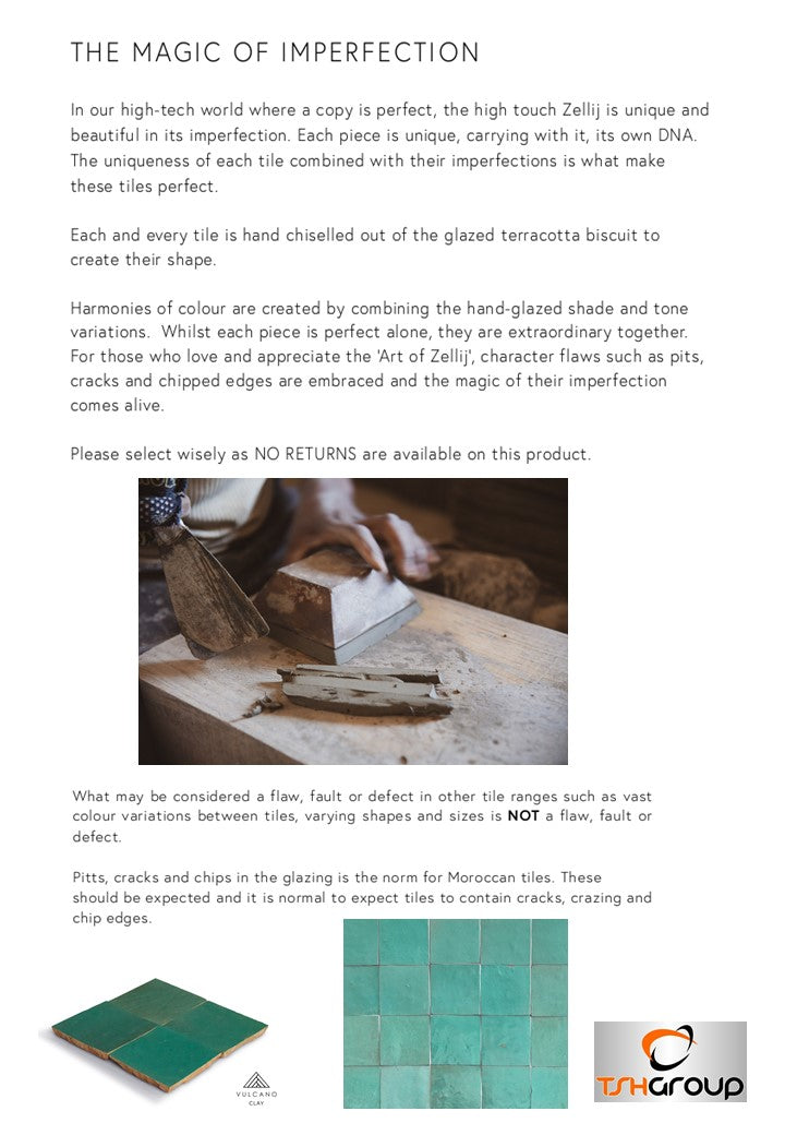 Aquamarine Moroccan tiles