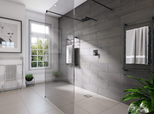 Freestanding shower panel