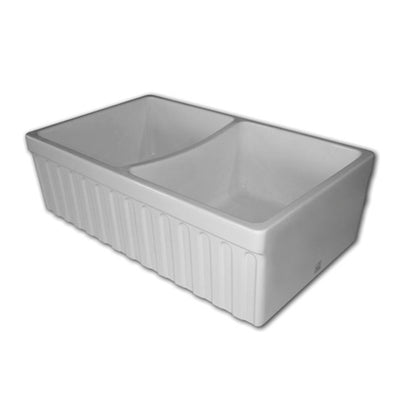 Butler Double Bowl Sink Ribbed