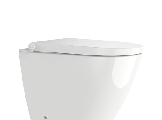 Neion wall faced intelligent toilet with remote and Arcisan concealed cistern