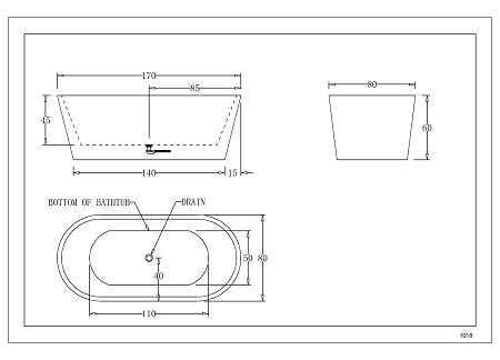 Akemi freestanding black 1700
